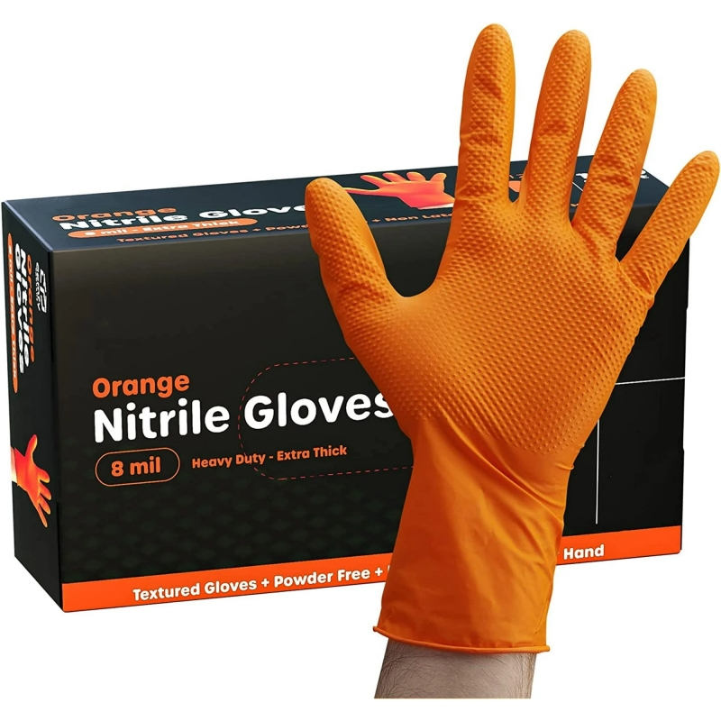 Nitrile Mechanic Glove - 8mil Nitrile Gloves Thick 30/50PCS Industrial