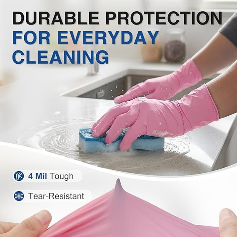 Pink Nitrile Disposable Gloves - Latex Disposable Glove ulasan dan harga