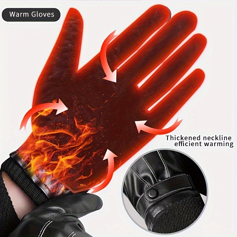 1Pair Winter Gloves Warm Drivi - Leather Driving Glove ulasan dan harga
