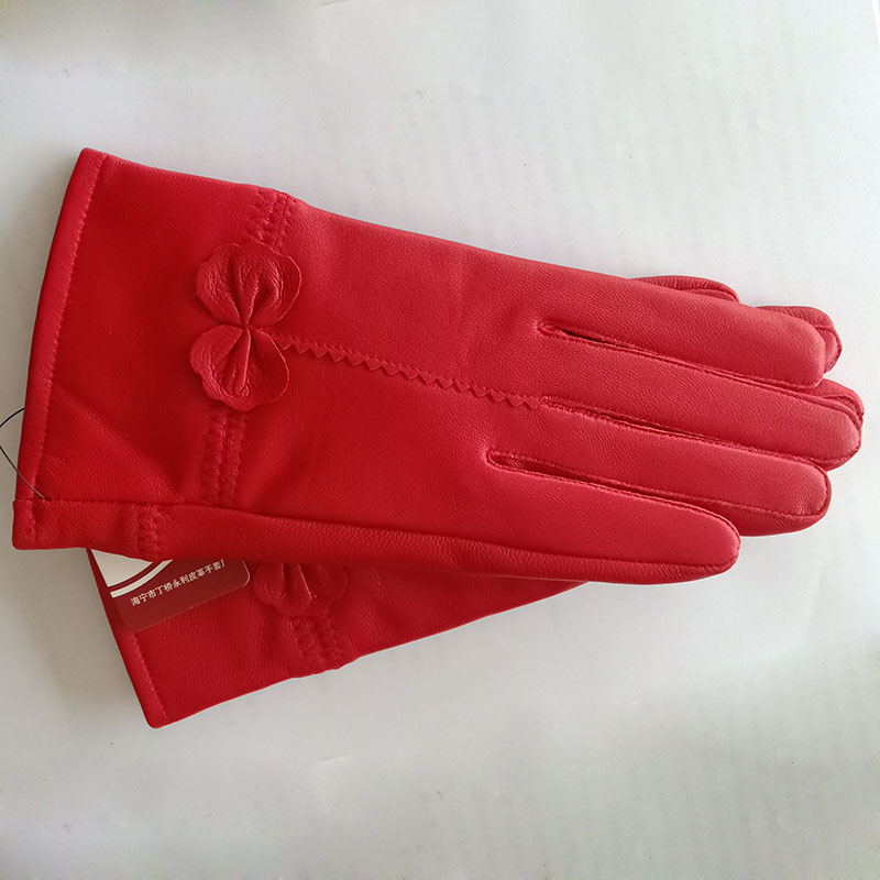 Women Genuine Leather Winter W - Wool Glove Lined ulasan dan harga
