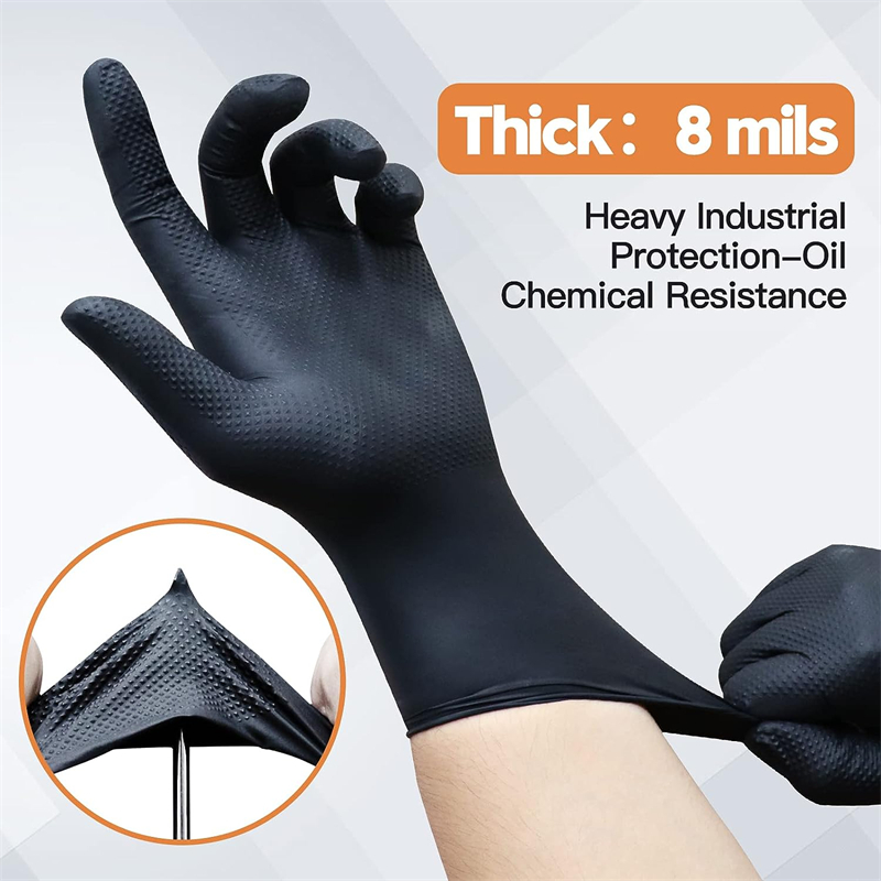 Black Nitrile Gloves Disposabl - Nitrile Mechanic Glove ulasan dan harga