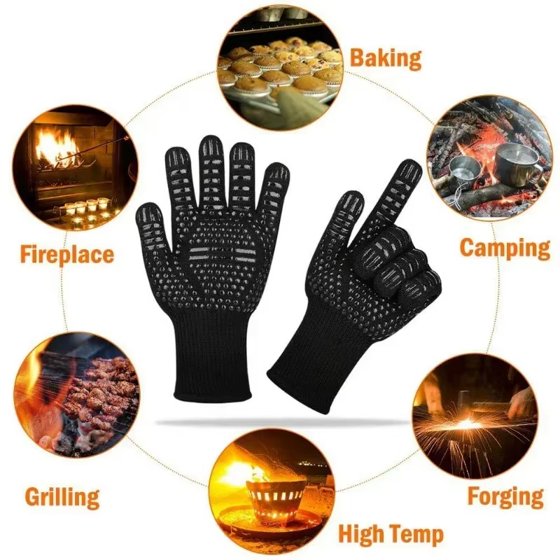 One Piece BBQ Gloves High Temp - Oven Mitt Silicone ulasan dan harga