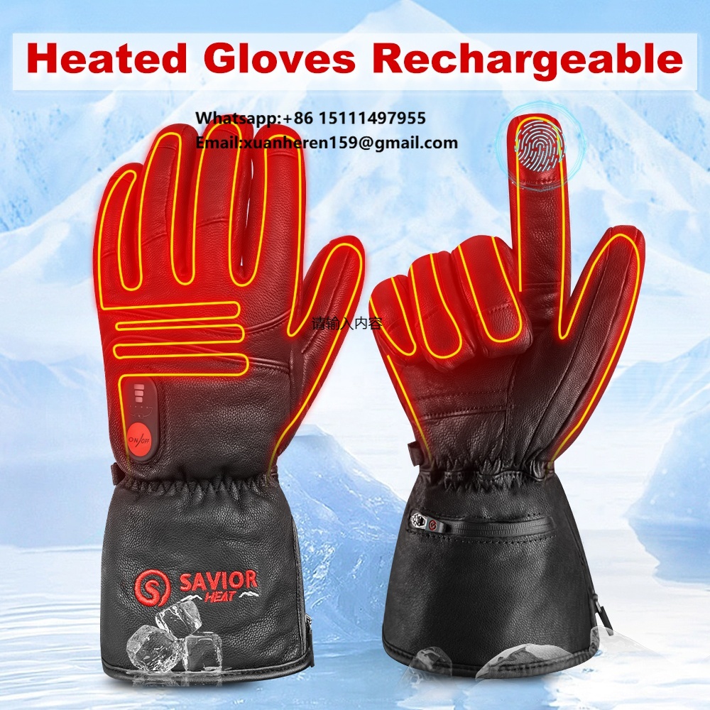 Heated Leather Gloves Men Wome - Ski Glove Waterproof ulasan dan harga