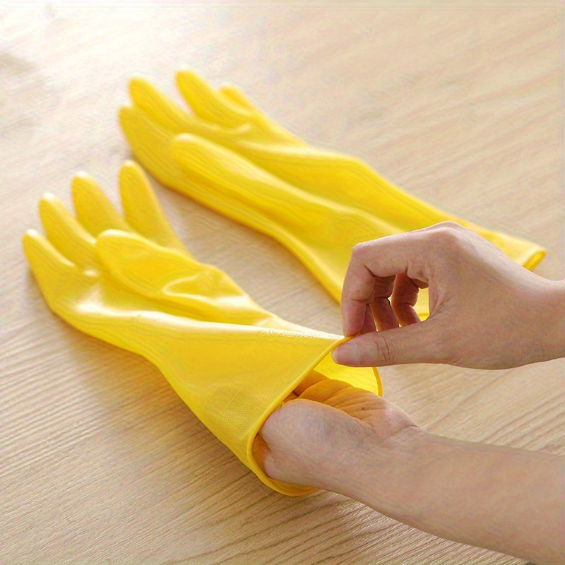 1Pairs(2pcs) Rubber Gloves Was - Dish Glove Rubber ulasan dan harga