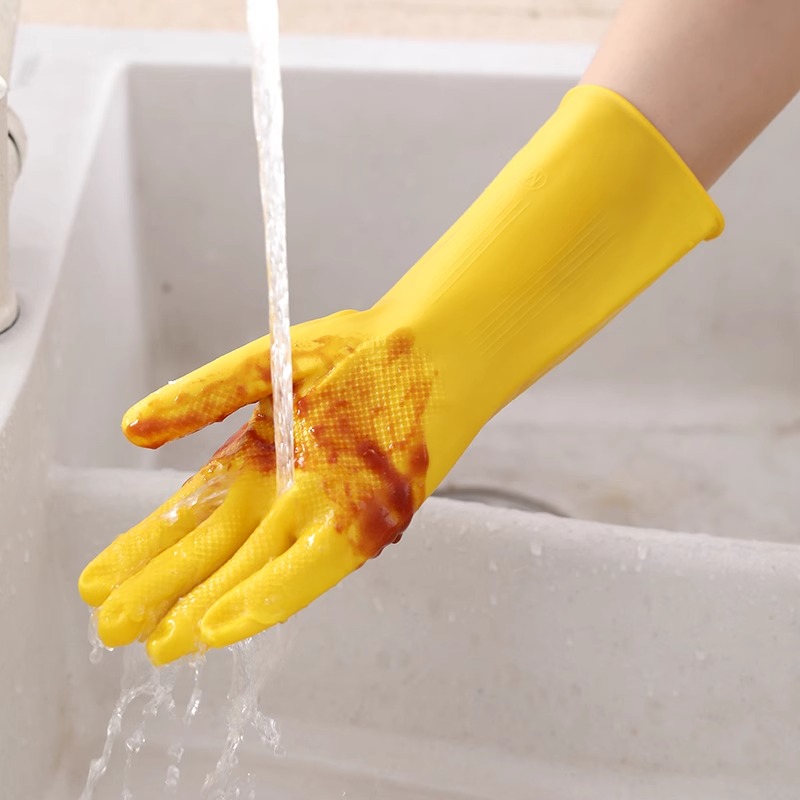 3 Pairs of Household Gloves Ho - Dish Glove Rubber ulasan dan harga