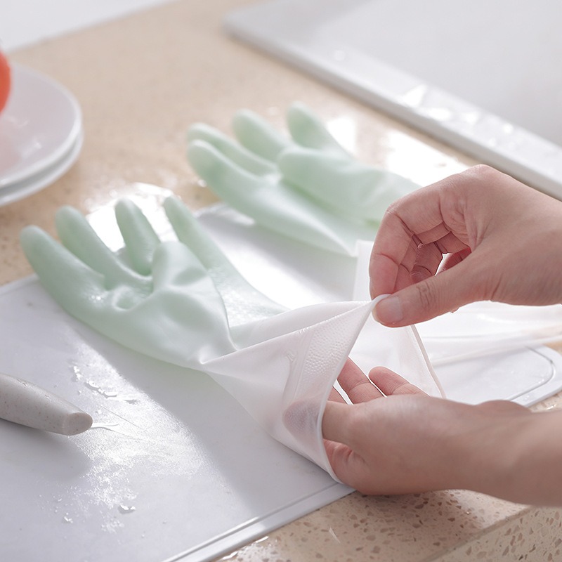 PVC Double Color Dishwashing G - Dish Glove Rubber ulasan dan harga
