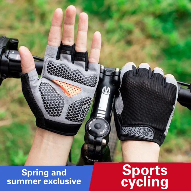 Half Finger Cycling Gloves Men - Fingerless Glove Knit ulasan dan harga