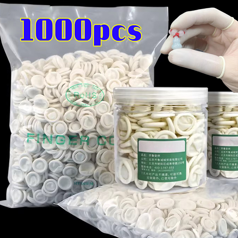 1000pcs White Disposable Finge - Latex Disposable Glove ulasan dan harga