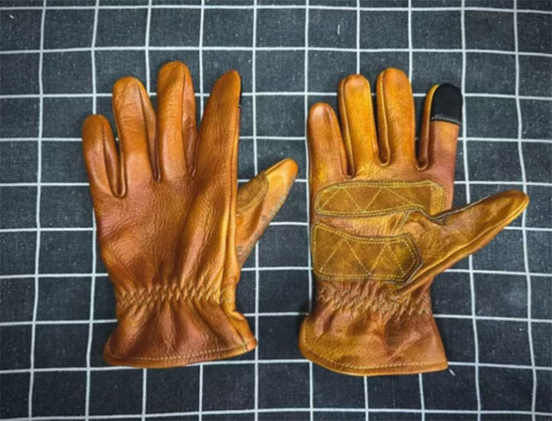 Handmade Genuine Leather Retro - Motorcycle Glove Knuckle ulasan dan harga