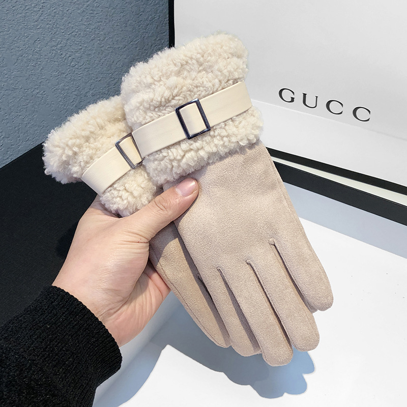 Women's Winter Gloves Thickene - Wool Glove Lined ulasan dan harga