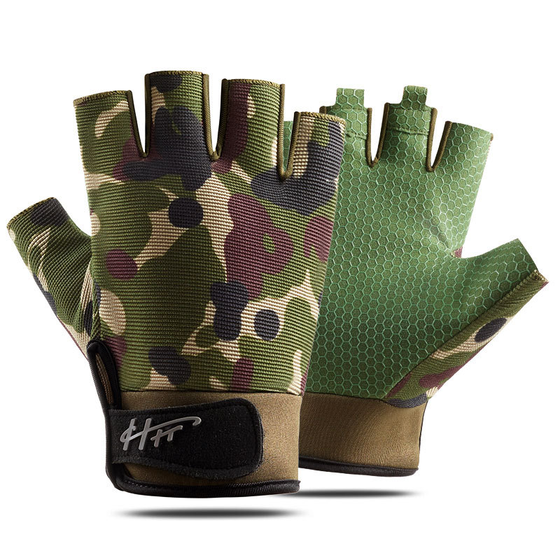1 Pair Fishing Gloves Half Fin - Cycling Glove Padded ulasan dan harga